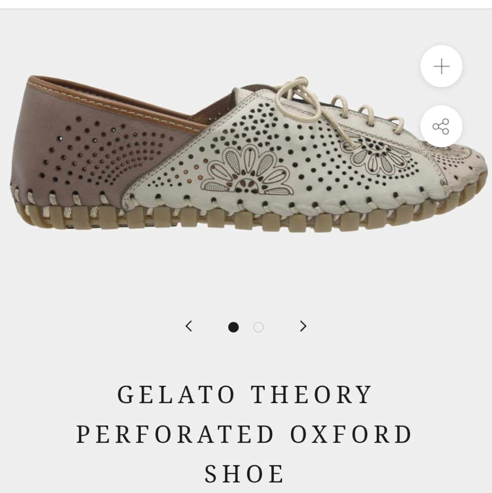Gelato Perforated Leather Lace-Up Oxford Sneaker, Taupe, Euro Size 42, US‎ 11